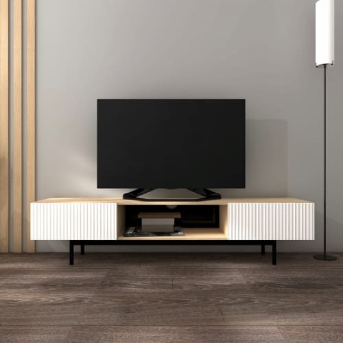 Тумба под телевизор «Модерн» ТГ-01С/Б Белый