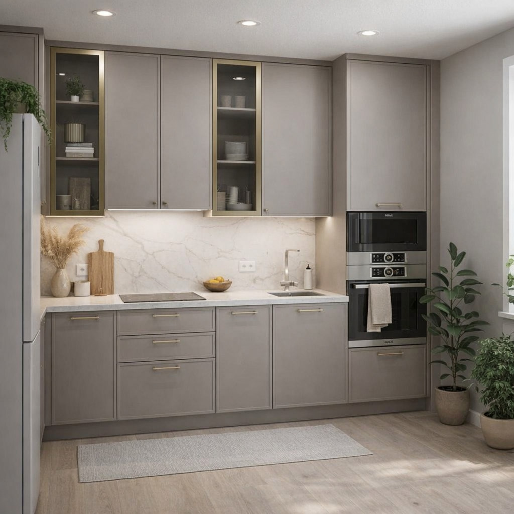 Кухня перламутровый мышино-серый - фото 1 | «TSS Mebel»