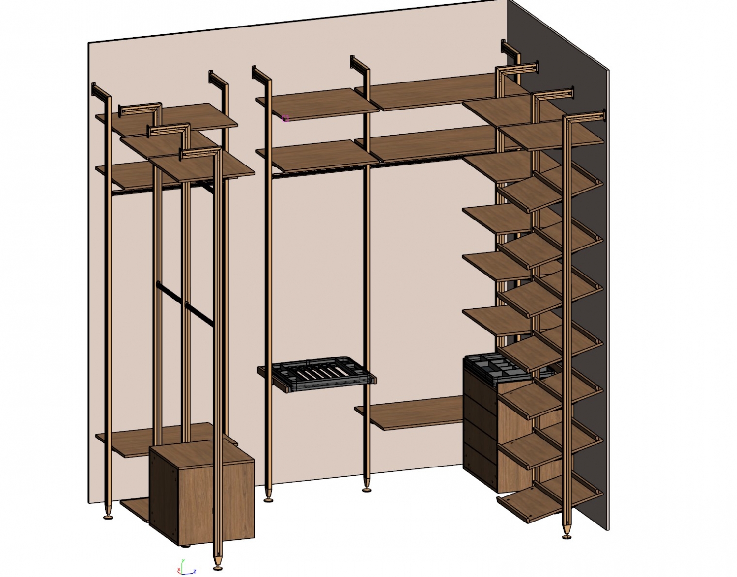 Гардеробная система Дуб Каселла коричневый - фото 1 | «TSS Mebel»